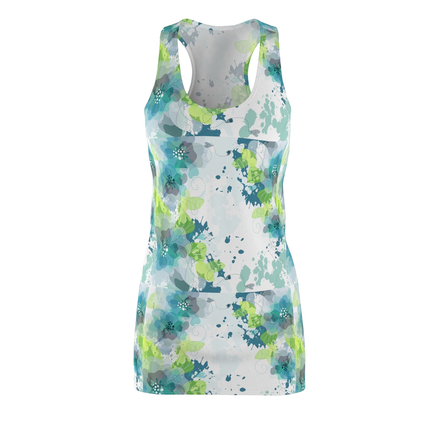 Women's Cut & Sew Racerback Dress- Pastel Abstract