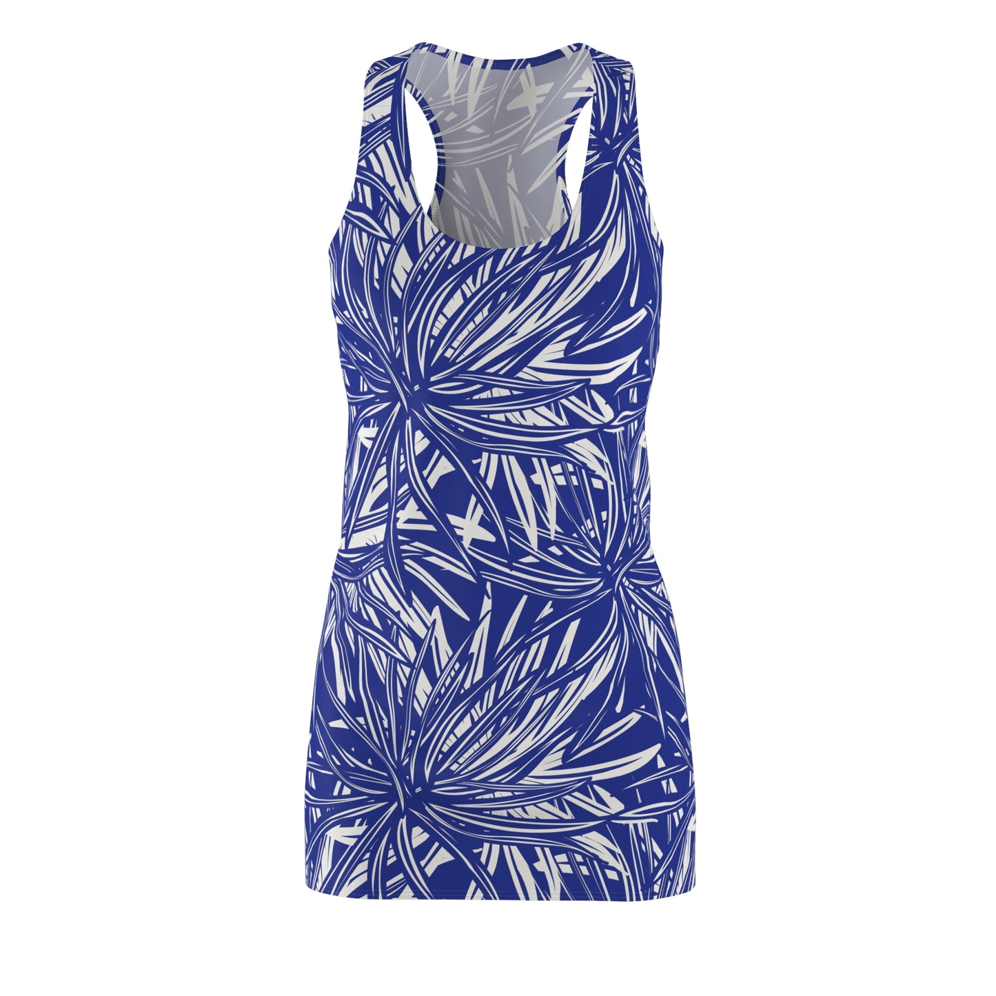 Women's Cut & Sew Racerback Dress - Navy Abstract