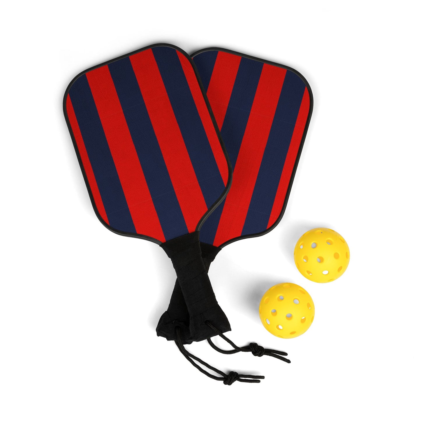 Pickleball Kit- Navy Blue & Red Bold Stripes