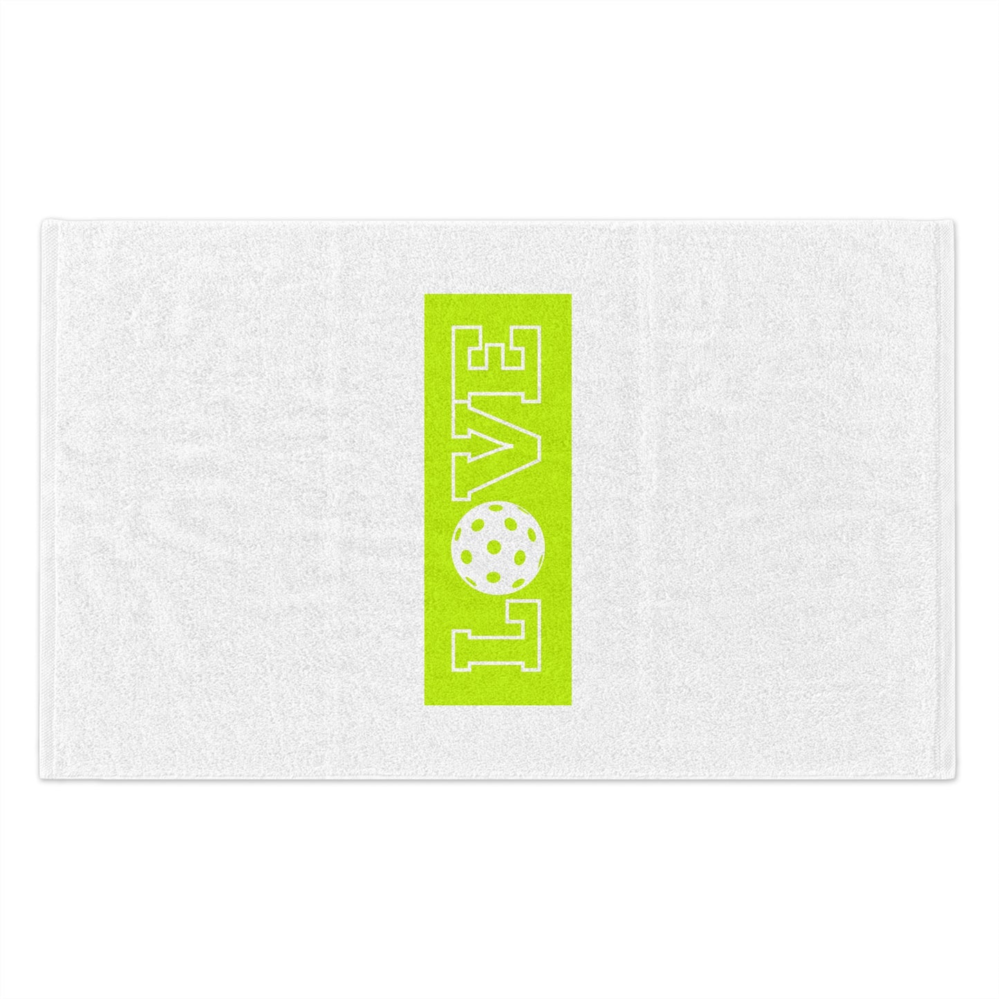 Rally Towel, 11x18 -LOVE - Neon Pickleball