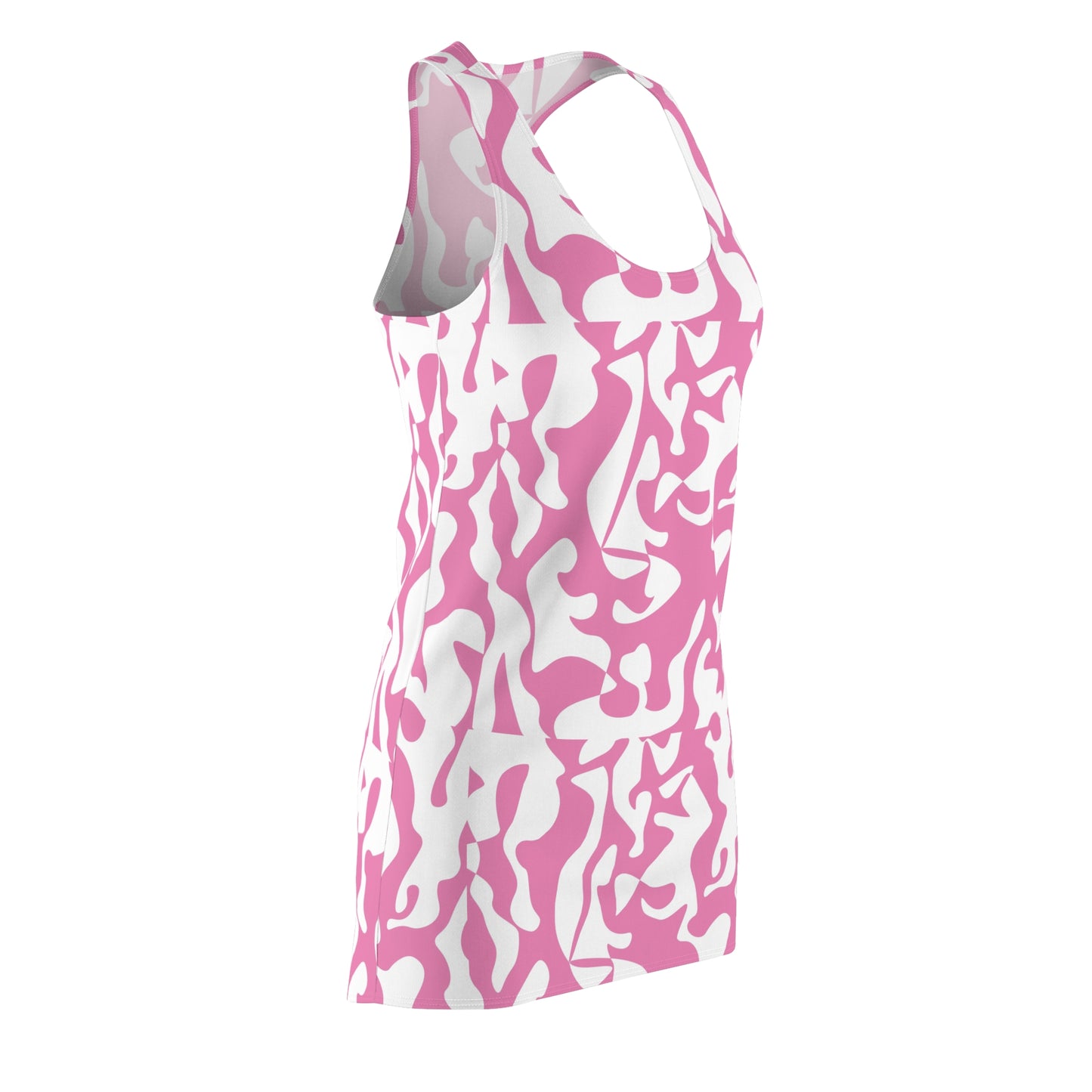 Pink Abstract Racerback Dress