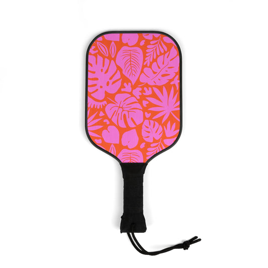 Pickleball Kit- Hot Pink Orange Floral Design