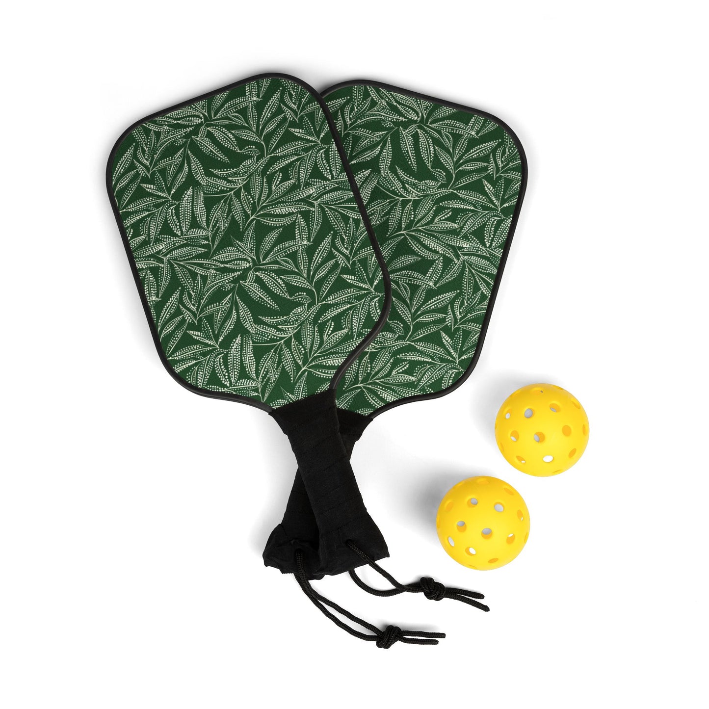 Pickleball Kit- Green White Tropical Print