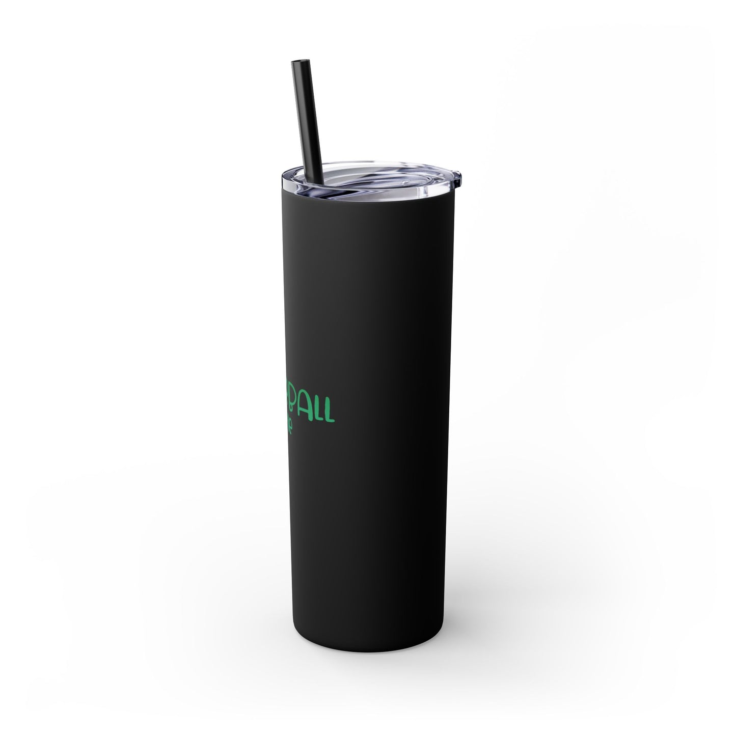 Skinny Tumbler with Straw, 20oz -Pickleball Time