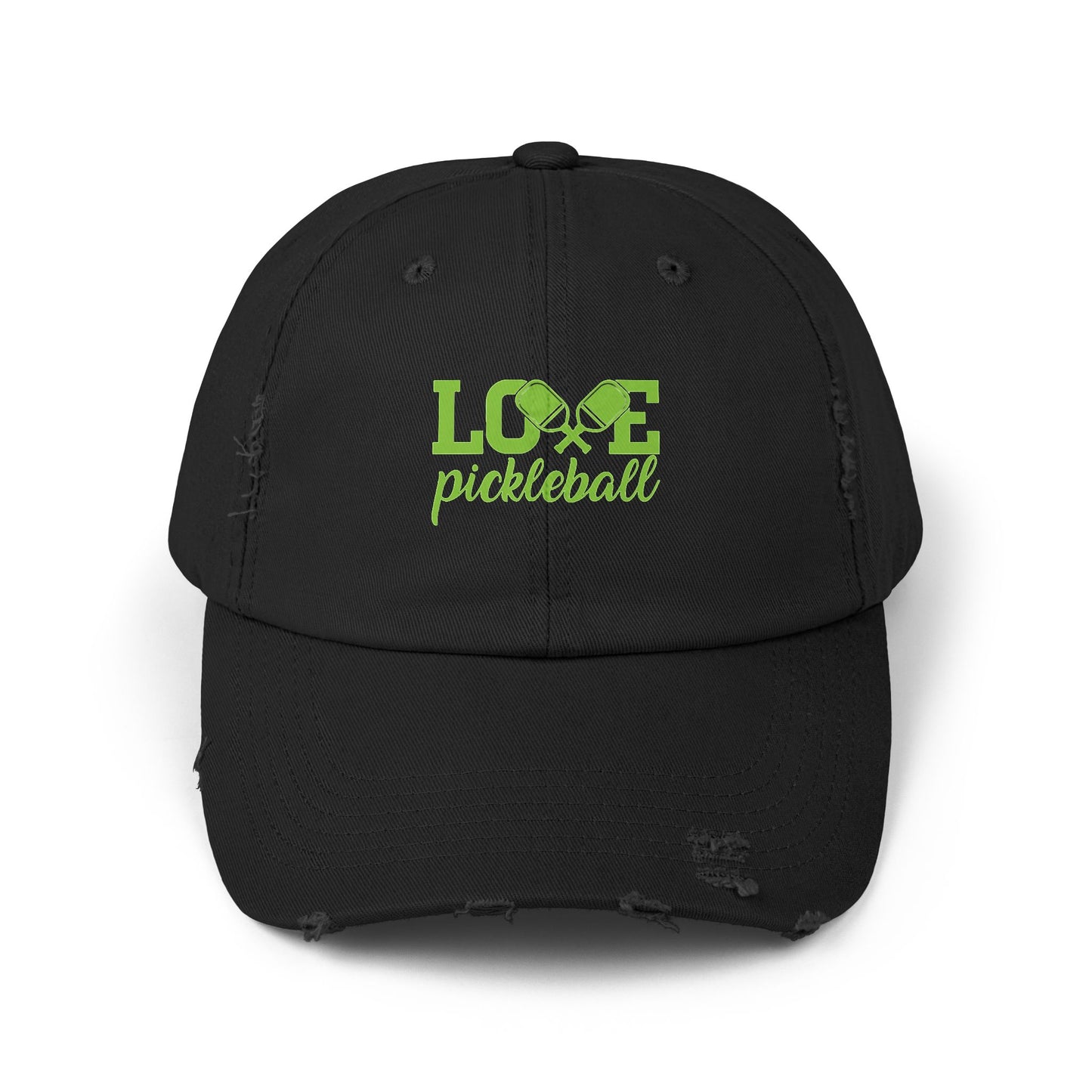 Distressed Cap Love Pickleball Hat